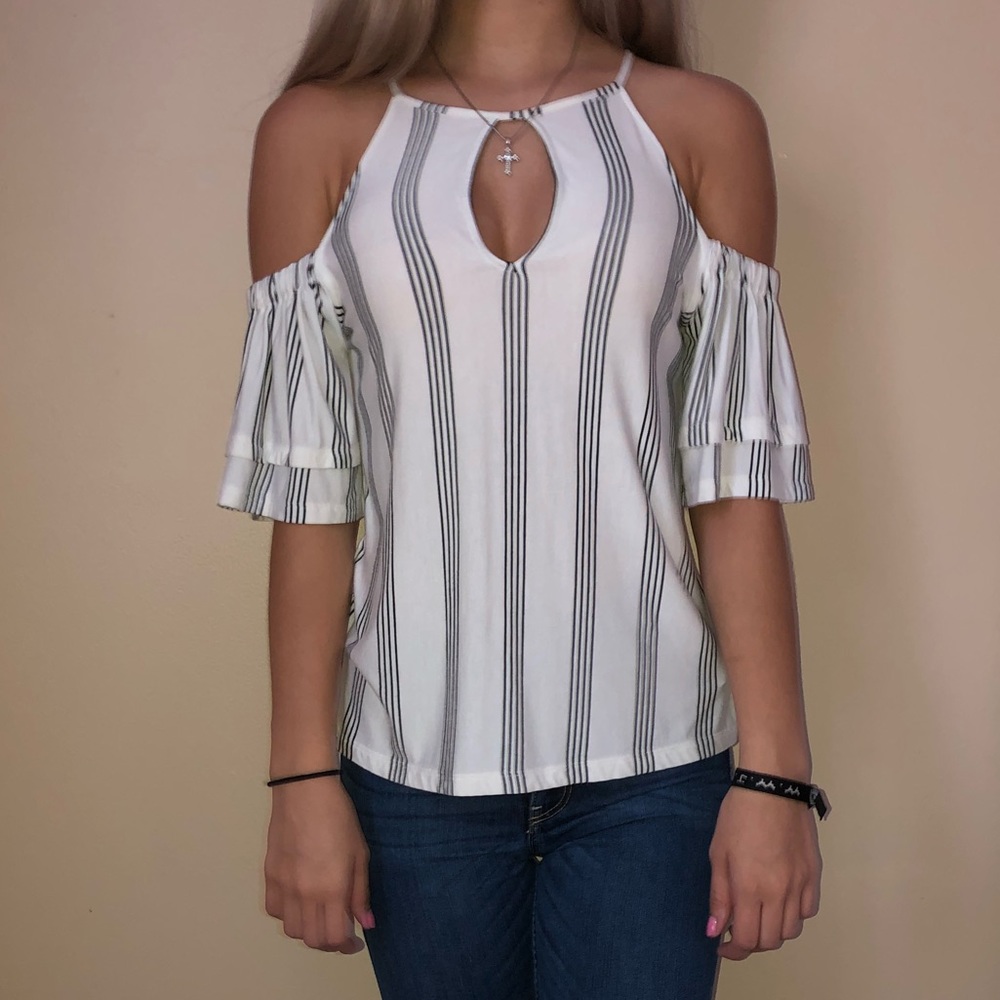 Black and white striped shirt